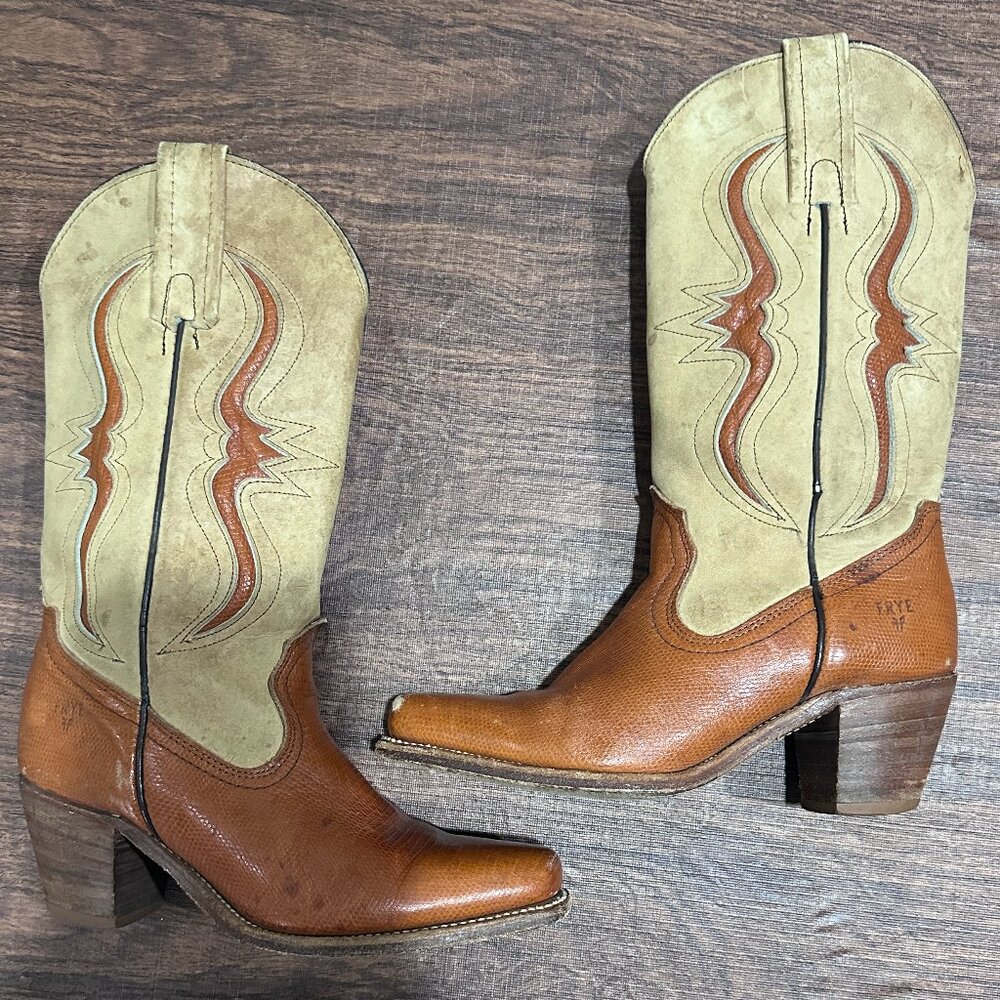 Vintage Frye Cowboy Boots Women's size 6.5B - Picture 4 of 13